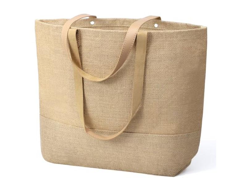 Borsa Tote di Paglia Economica Artificiale Personalizzata a Mezzo Cerchio