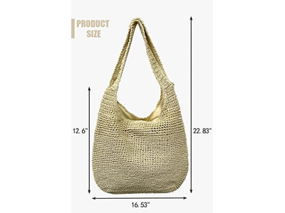Borsa Estiva Carina Rete da Pesca di Paglia Borse con Perle Finte Pochette Blu Fiore