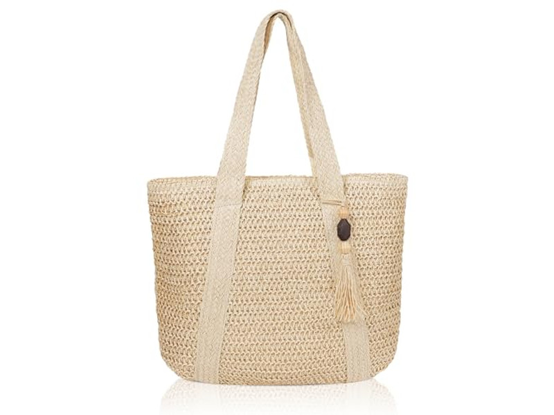Grande Borsa di Paglia con Frange Estiva per Bambine Tote di Lusso Produttori