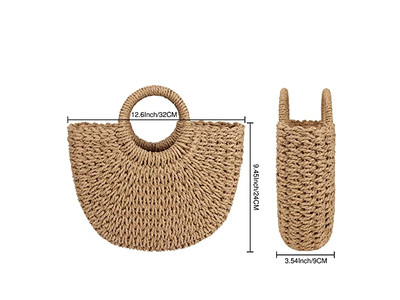 Borsa di paglia promozionale Produzione Rattan e Borse Borsa all'uncinetto