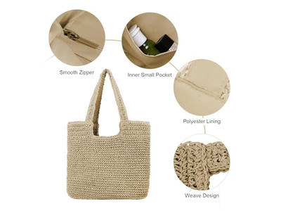 Borsa di paglia minimalista Nuove borse di tendenza Catenella lunga Innovazione Messico