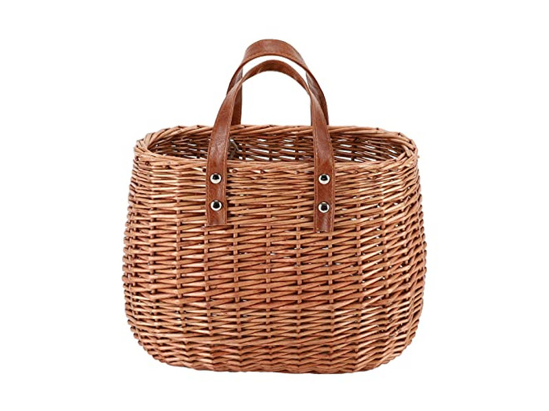 Borsa di Paglia Intrecciata Retrò Borse di Mais Rotonde Tracolla Piccola Spiaggia e Pelle