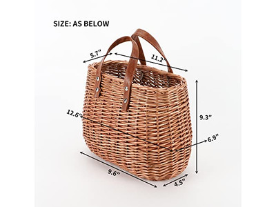 Borsa di Paglia Intrecciata Retrò Borse di Mais Rotonde Tracolla Piccola Spiaggia e Pelle
