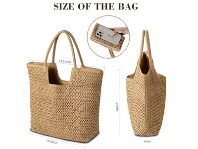 Borsa di Paglia Rigida Stella Tote Pochette Borse a Spalla Maglia Nodo Luna Bambino 2025