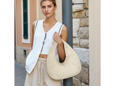Borsa di Paglia Trend Bambù Cerchio Borse Etniche Francesi Donna Frange Personalizzate Secchio