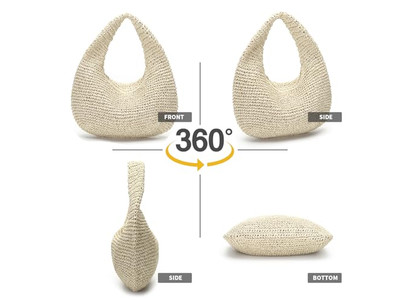 Borsa di Paglia Trend Bambù Cerchio Borse Etniche Francesi Donna Frange Personalizzate Secchio