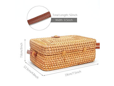 Tote di paglia estiva Manico superiore Intrecciata con nappe di perle Bambini Grano Donne Crossbody
