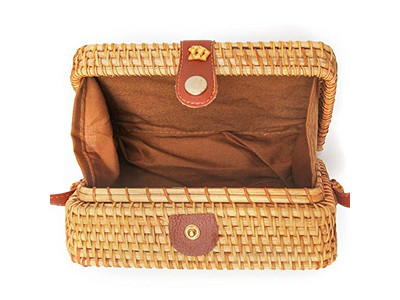 Tote di paglia estiva Manico superiore Intrecciata con nappe di perle Bambini Grano Donne Crossbody