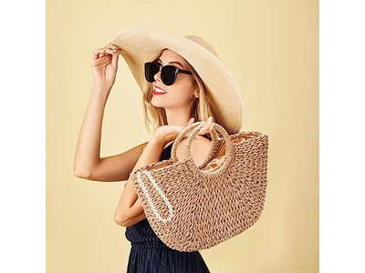 Borsa di paglia estiva 2023 Borse a mano fantasiose Semicerchio Donne Nuove Grossisti