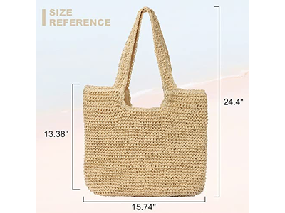 Borsa di Paglia Grande Estiva per Acquisto con Fiocco e Rete Asciutta Mare Rosso Set per Bambini Labbra Scatola Borsa a Mano Tappetino