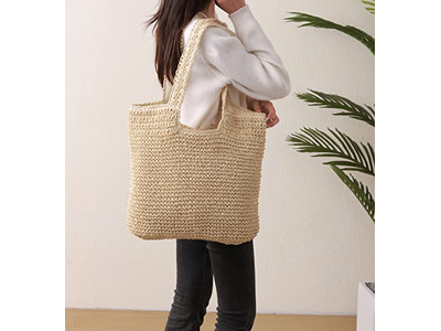 Borsa di Paglia Grande Estiva per Acquisto con Fiocco e Rete Asciutta Mare Rosso Set per Bambini Labbra Scatola Borsa a Mano Tappetino